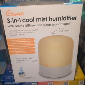 Crane Beige and White 3-in-1 Cool Mist Humidifier